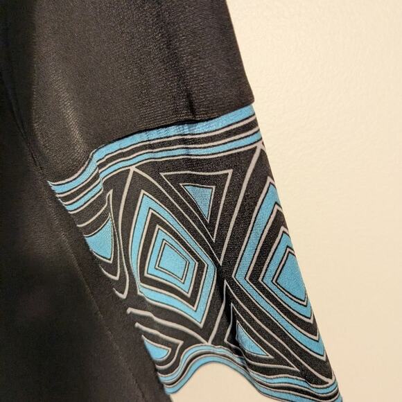 Michael Kors Geometric Black and Blue‎ Dress M - Picture 3 of 4